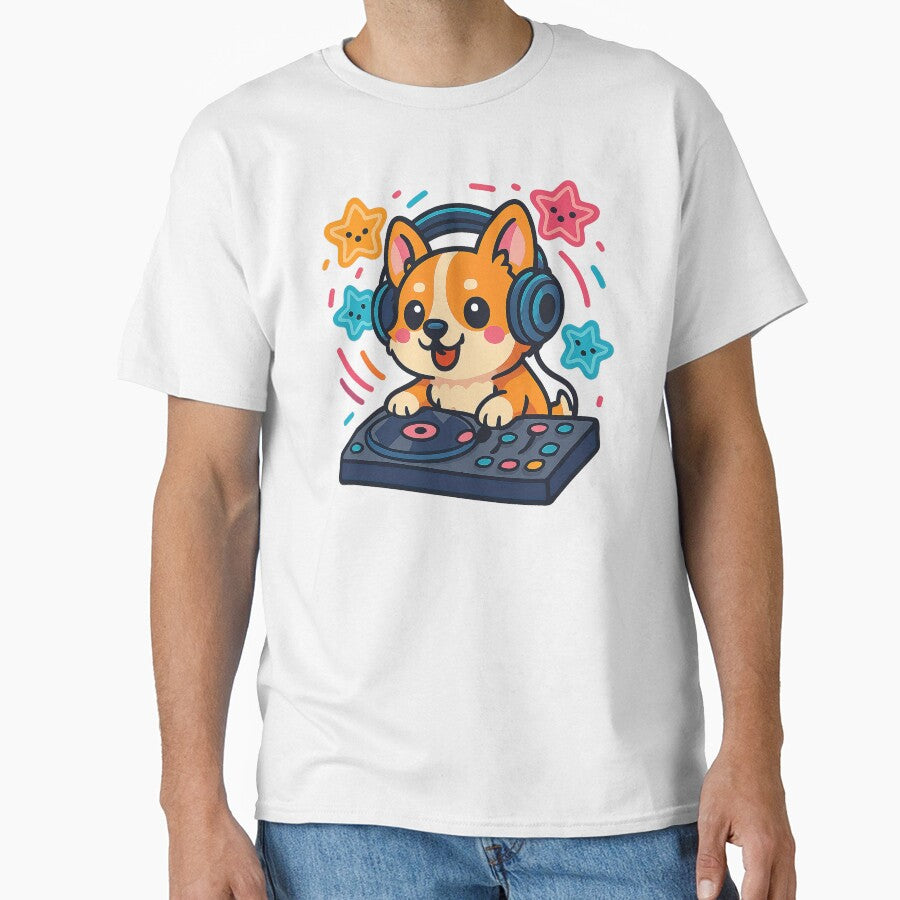 Cute Kawaii Corgi, DJ Corgi, Kawaii Corgi by graphic-genie T-Shirts, Hoodie, Sweatshirt | BlankRebels.com (Image 1)