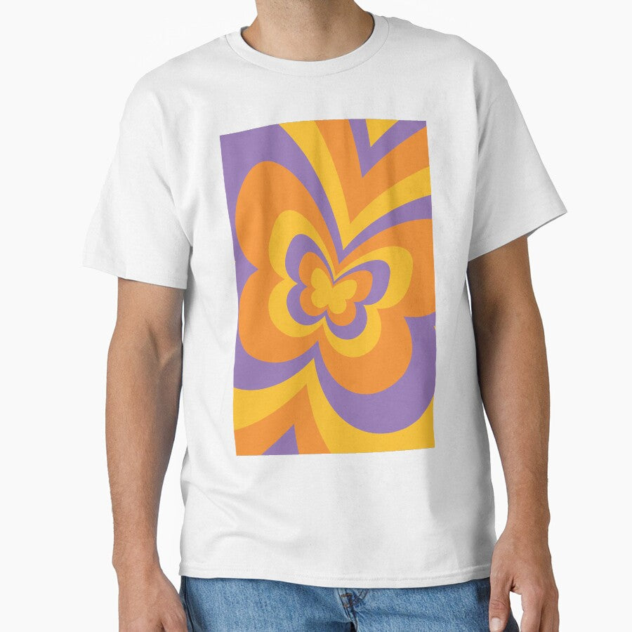 Orange Purple Butterfly Aesthetic by LinDraws T-Shirts, Hoodie, Sweatshirt | BlankRebels.com (Image 1)