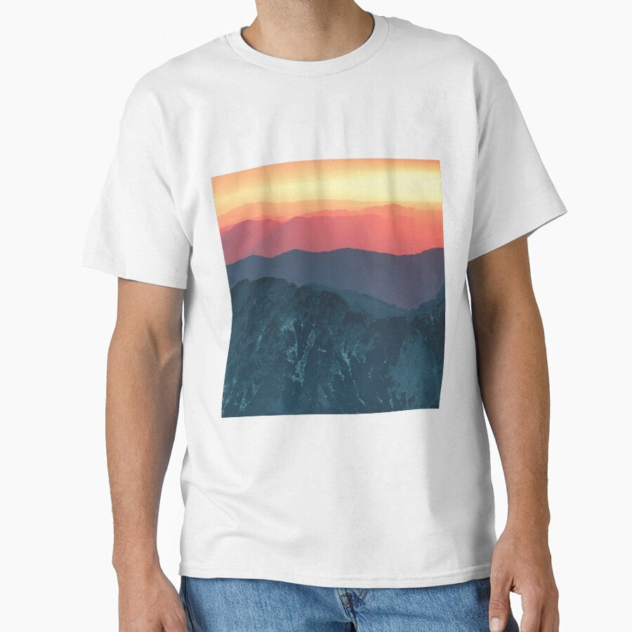 Sunset and The Mountains, Adventure is Calling, Cool Outdoors Art by Nature-Arts T-Shirts, Hoodie, Sweatshirt (Image 1)