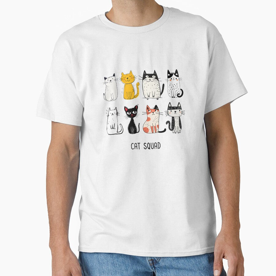 Cat Squad – Cute Funny Cats Illustration by cybersilverhand T-Shirts, Hoodie, Sweatshirt | BlankRebels.com (Image 1)