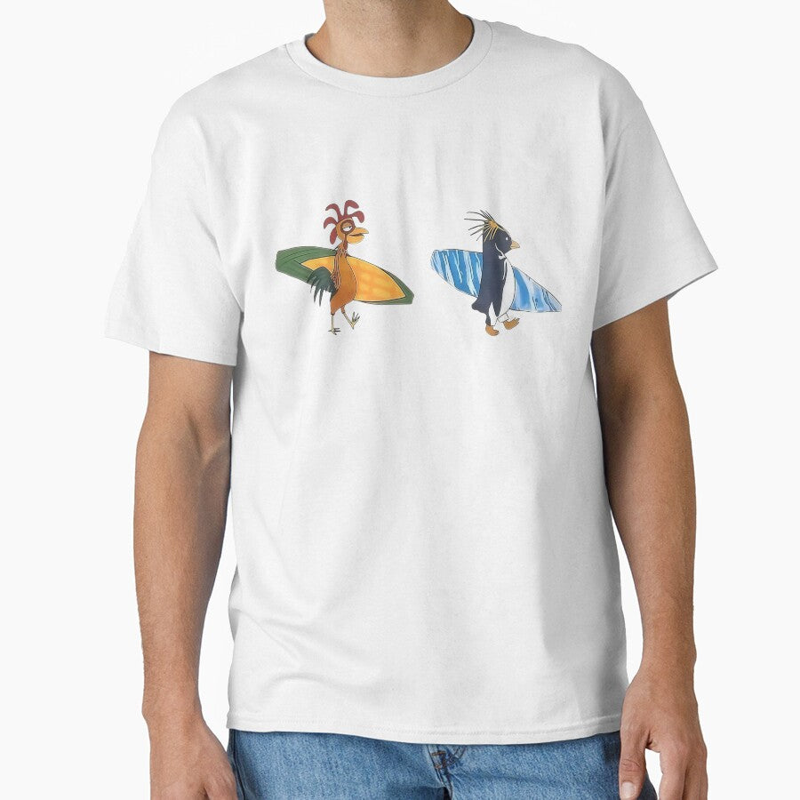 Surfs up Chicken Joe and Cody by Thread & Ink Co.