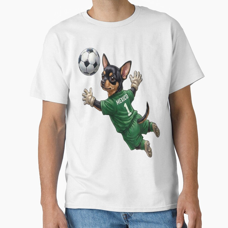 Soccer Goalkeeper Chihuahua Mexico (Black/Tan) by LightPaintress