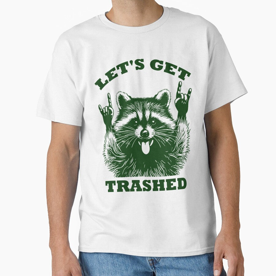 Lets Get Trashed Raccoon Stuff Trash Panda Funny Raccon by Frizz-Nie T-Shirts, Hoodie, Sweatshirt | BlankRebels.com (Image 1)