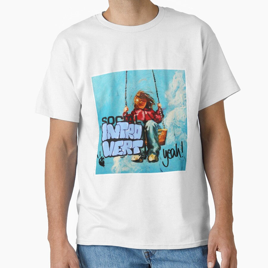 Introvert Quote Retro Painting Design by Unstocks T-Shirts, Hoodie, Sweatshirt | BlankRebels.com (Image 1)
