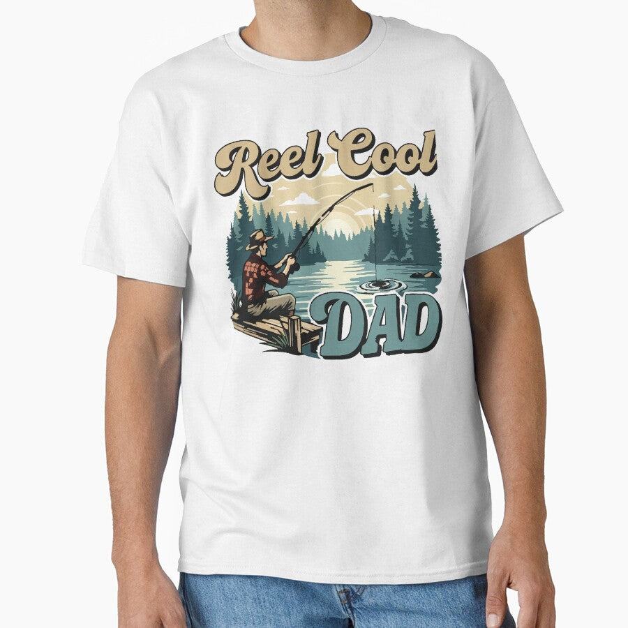 Reel Cool Dad | Funny Vintage Fishing Father's Day Gift by amersoliman3 T-Shirts, Hoodie, Sweatshirt (Image 1)