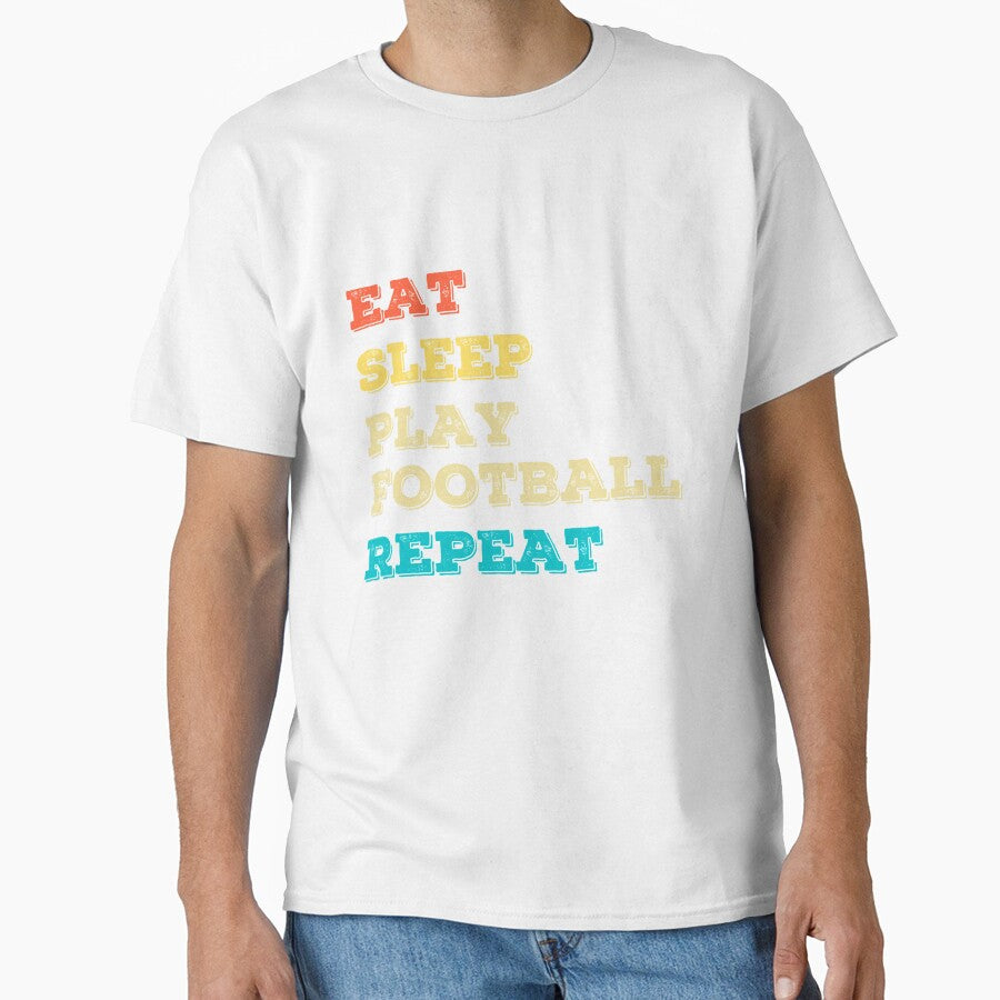 Funny Eat Sleep Play Football Repeat, Funny Football Lover Joke Gifts by Noahlaz