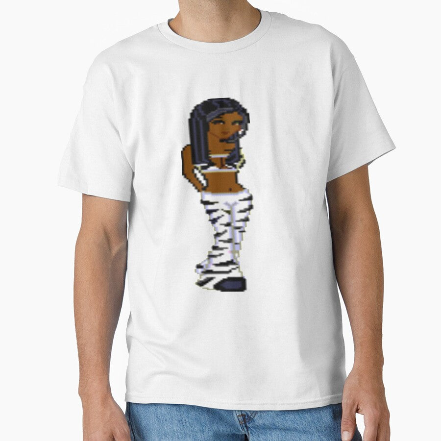 dollz mania pixelated doll 2000s black hair pretty girl by stickersbyro ☆ T-Shirts, Hoodie, Sweatshirt (Image 1)