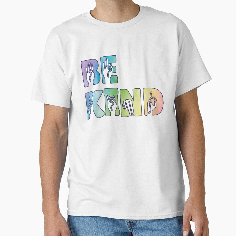 Be Kind Rainbow Sign Language Empathy And Good Energy Trendy Treat Kindness by Countrysmart T-Shirts, Hoodie,... (Image 1)