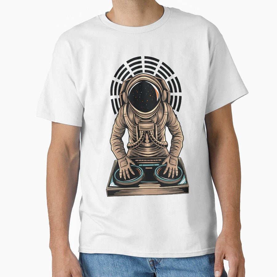 DJ Astronaut in space suit mix music on white by coffeeapparel T-Shirts, Hoodie, Sweatshirt | BlankRebels.com (Image 1)