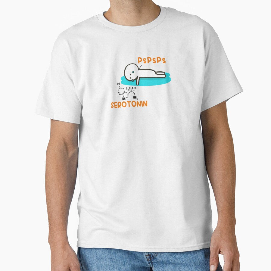PSPSPS Serotonin Funny T-Shirts Hoodies Humorous Tees Depression Anxiety Depressed OCD Mental Health by... (Image 1)