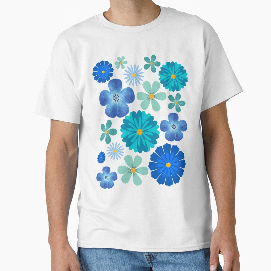 Lots of blue flowers! Gorgeous! by Pinnypin T-Shirts, Hoodie, Sweatshirt | BlankRebels.com (Image 1)