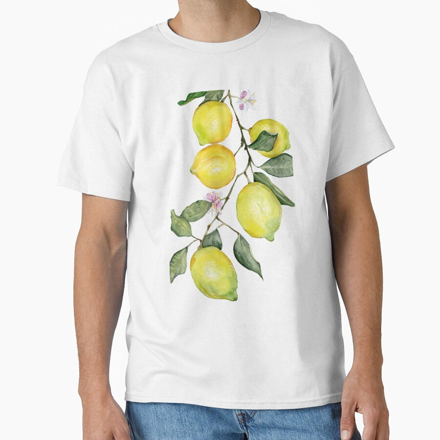 Lemons and Blossoms Watercolor by carleeclarkeart T-Shirts, Hoodie, Sweatshirt | BlankRebels.com (Image 1)
