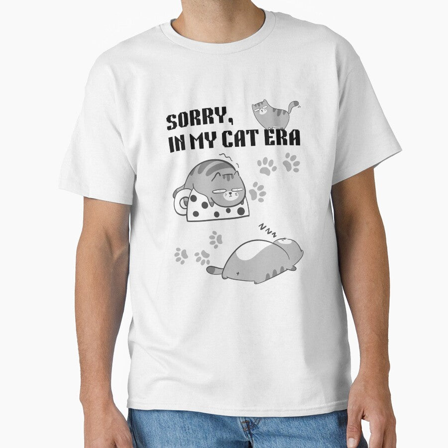 Sorry, In My Cat Era – Cute Cat Aesthetic Quote by Kovrika T-Shirts, Hoodie, Sweatshirt | BlankRebels.com (Image 1)