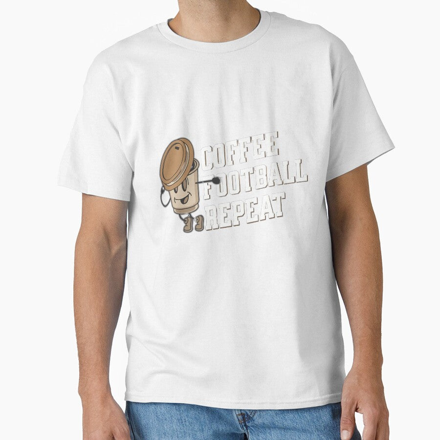 Coffee football Repeat, funny football by Merchattack