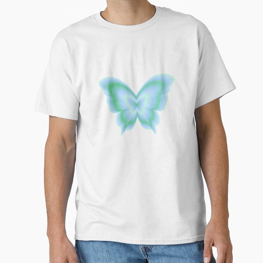 Y2K Blue Green Butterfly – Soft Glow Cyber Fairy Aesthetic by EJRdesign T-Shirts, Hoodie, Sweatshirt (Image 1)