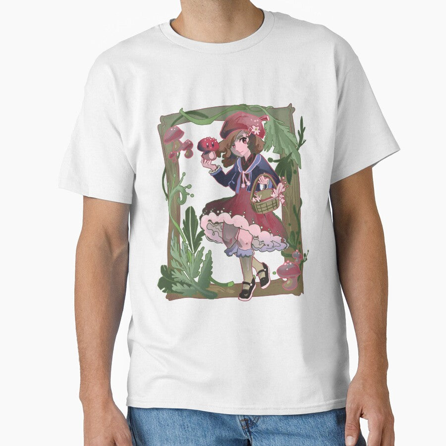 Cottagecore Mushroom Girl and Ferns by WormLasagna T-Shirts, Hoodie, Sweatshirt | BlankRebels.com (Image 1)