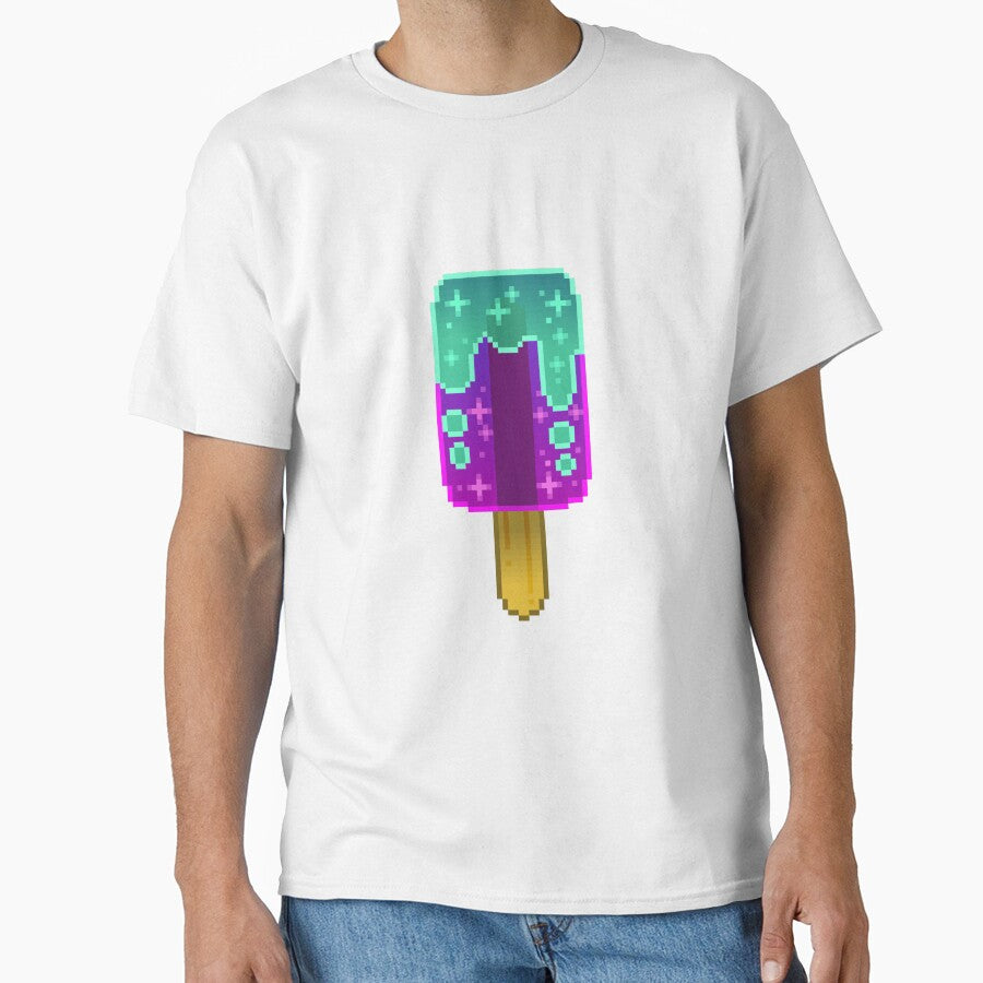 Pixel Art - Purple/Teal Galaxy Popsicle by Kaiko-Roku T-Shirts, Hoodie, Sweatshirt | BlankRebels.com (Image 1)