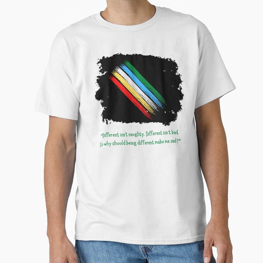 Different Isn't Bad - Disability Pride Flag by T-WoodCreations T-Shirts, Hoodie, Sweatshirt | BlankRebels.com (Image 1)