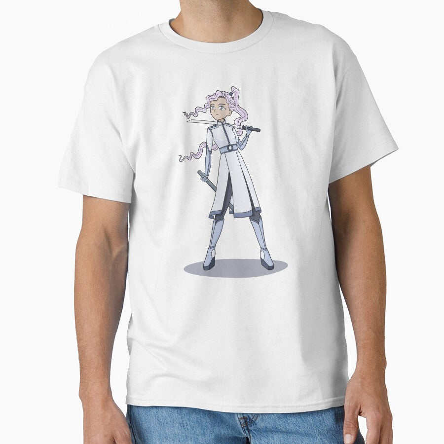 Purple-Haired Manga Space Warrior by kabocha-chan T-Shirts, Hoodie, Sweatshirt | BlankRebels.com (Image 1)
