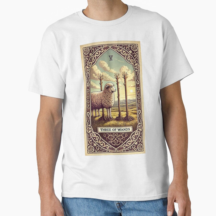 Sheepism Tarot – Three of Wands by Thpoar T-Shirts, Hoodie, Sweatshirt | BlankRebels.com (Image 1)