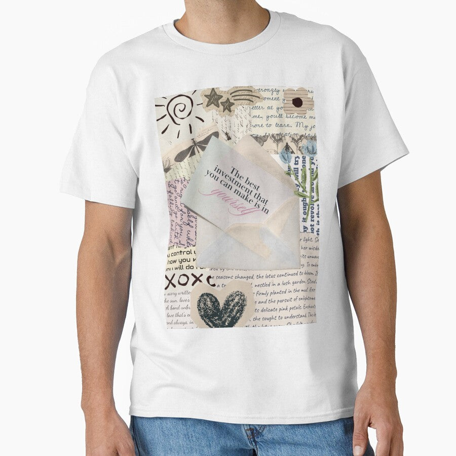 Self Love Investment Quote Aesthetic Scrapbook Collage by The Lucid Gaze T-Shirts, Hoodie, Sweatshirt (Image 1)