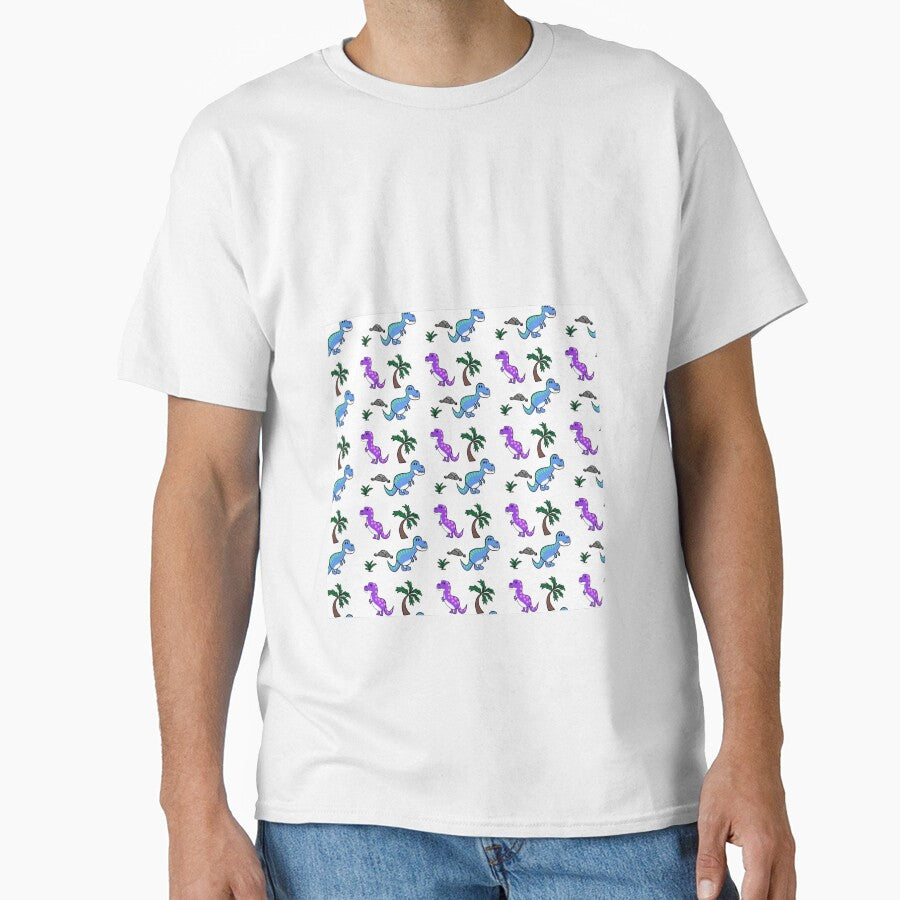 Purple and blue Dino print by Mojaniart T-Shirts, Hoodie, Sweatshirt | BlankRebels.com (Image 1)