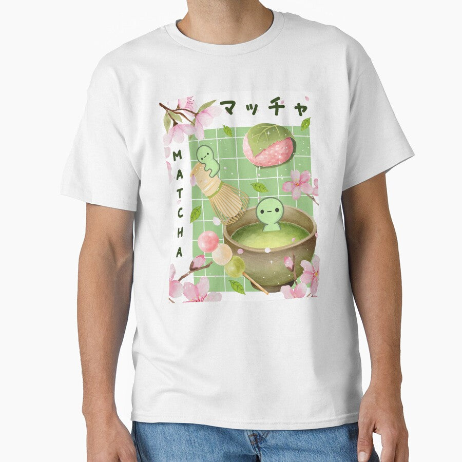 Sakura Kawaii Matcha Green Guys Japanese Tea by starbunnykawaii T-Shirts, Hoodie, Sweatshirt | BlankRebels.com (Image 1)
