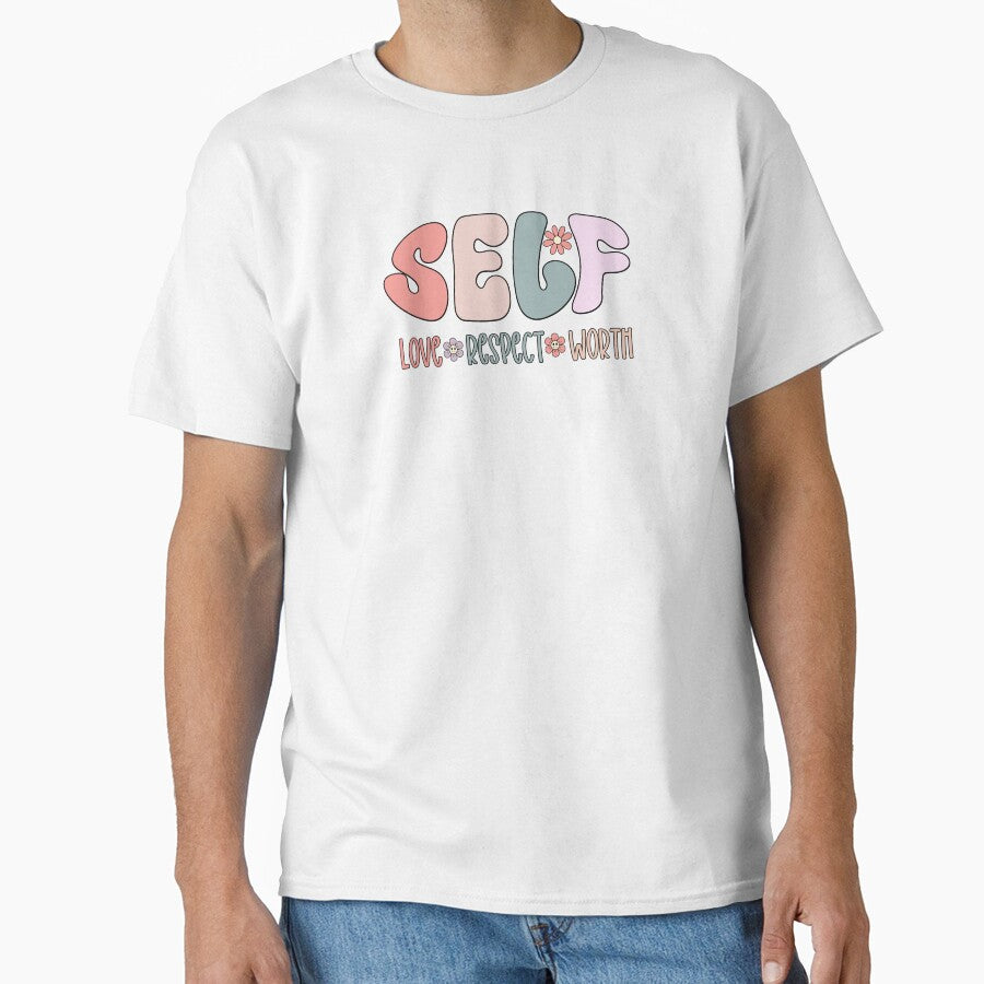 Retro Self Love Typography by HappyLifeCreate T-Shirts, Hoodie, Sweatshirt | BlankRebels.com (Image 1)