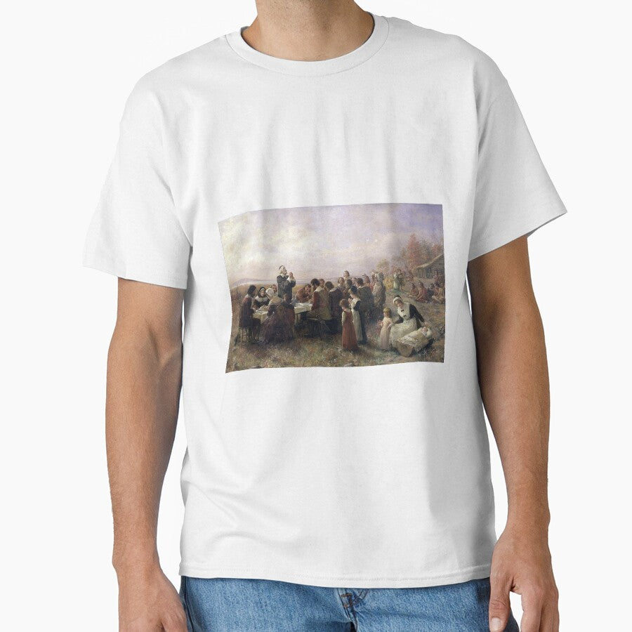 First Thanksgiving Vintage Painting by BravuraMedia T-Shirts, Hoodie, Sweatshirt | BlankRebels.com (Image 1)