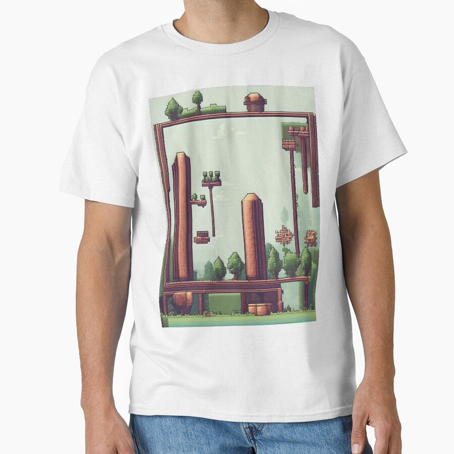 Pixelated Village Abstract Art by Esterlane T-Shirts, Hoodie, Sweatshirt | BlankRebels.com (Image 1)