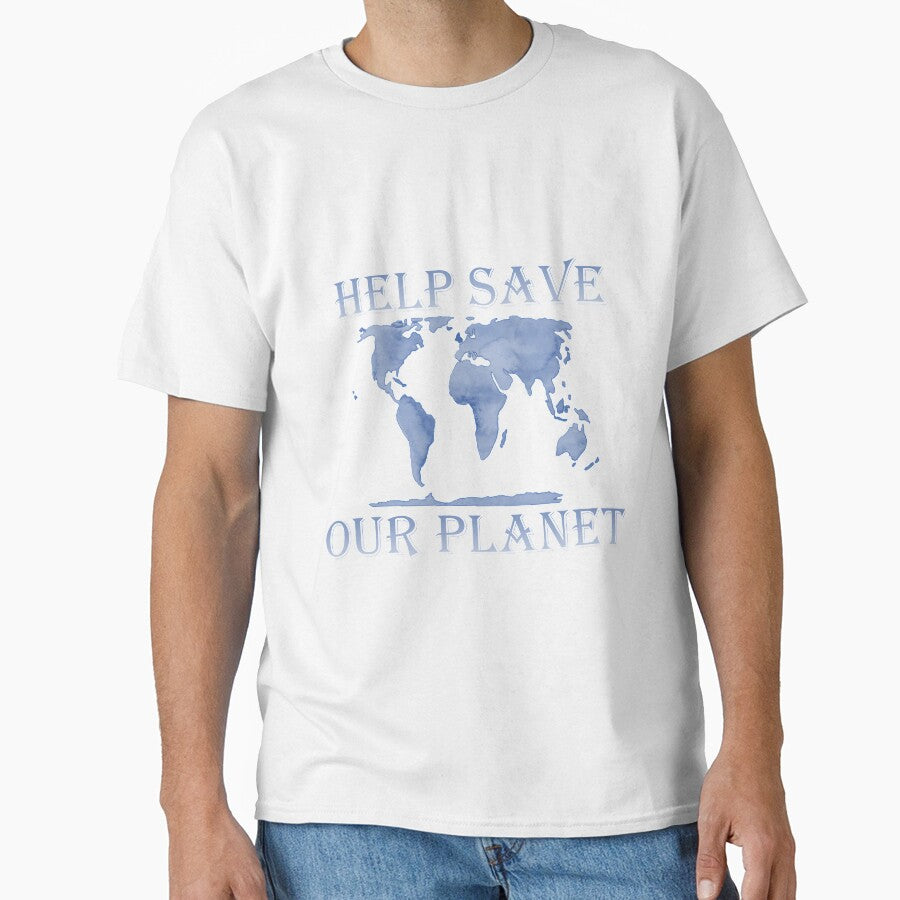 Help Save Our Planet, Blue by ChristineShook T-Shirts, Hoodie, Sweatshirt | BlankRebels.com (Image 1)