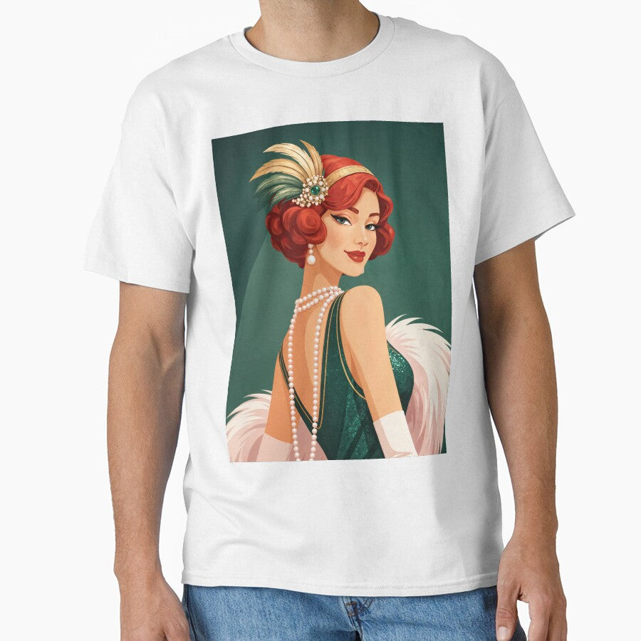 Roaring Twenties Glamour — Vintage Elegance in Green by ForeverPrintsOK