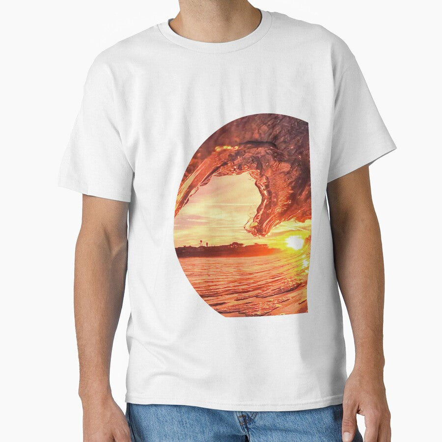 Beach Sunset Waves by Alexandra Rty T-Shirts, Hoodie, Sweatshirt | BlankRebels.com (Image 1)