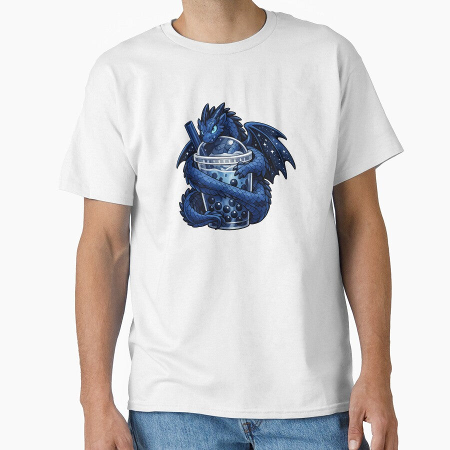 Midnight Blue Dragon Bubble Tea – Fantasy Dragon Boba Art by Reminixi T-Shirts, Hoodie, Sweatshirt (Image 1)