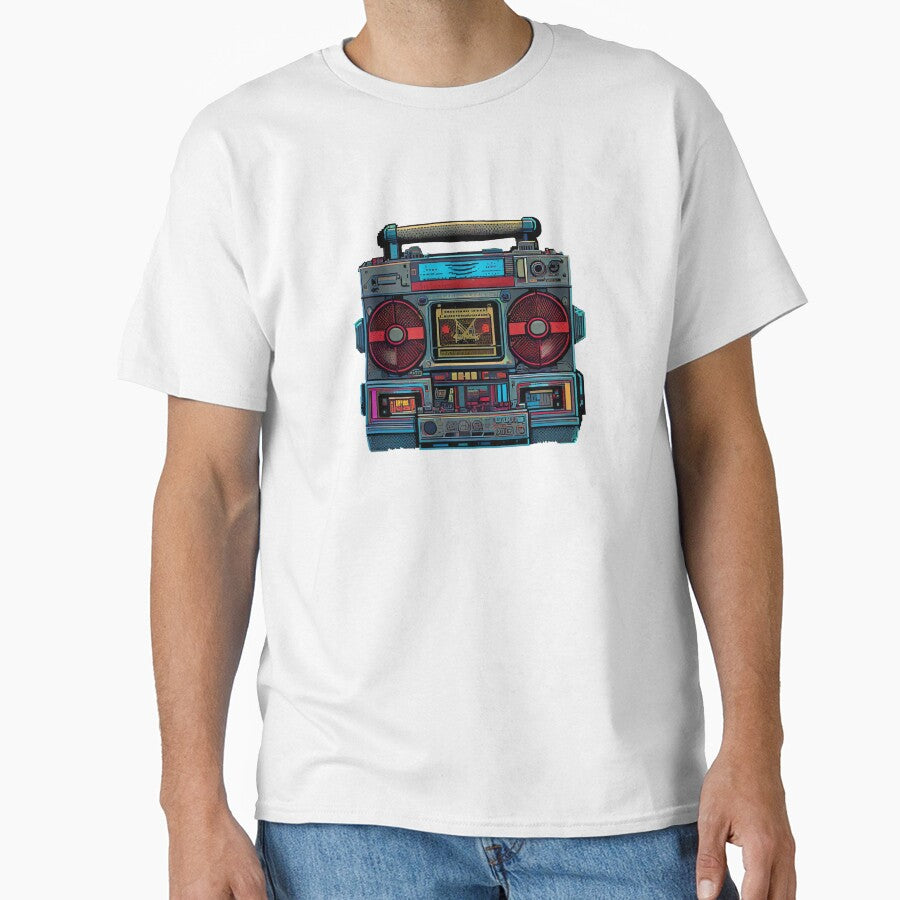 Colorful Retro radio by Pixelarium T-Shirts, Hoodie, Sweatshirt | BlankRebels.com (Image 1)