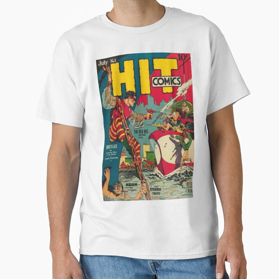 The Red Bee Stings Vintage Comic Book Art by IceCreamKisses T-Shirts, Hoodie, Sweatshirt | BlankRebels.com (Image 1)