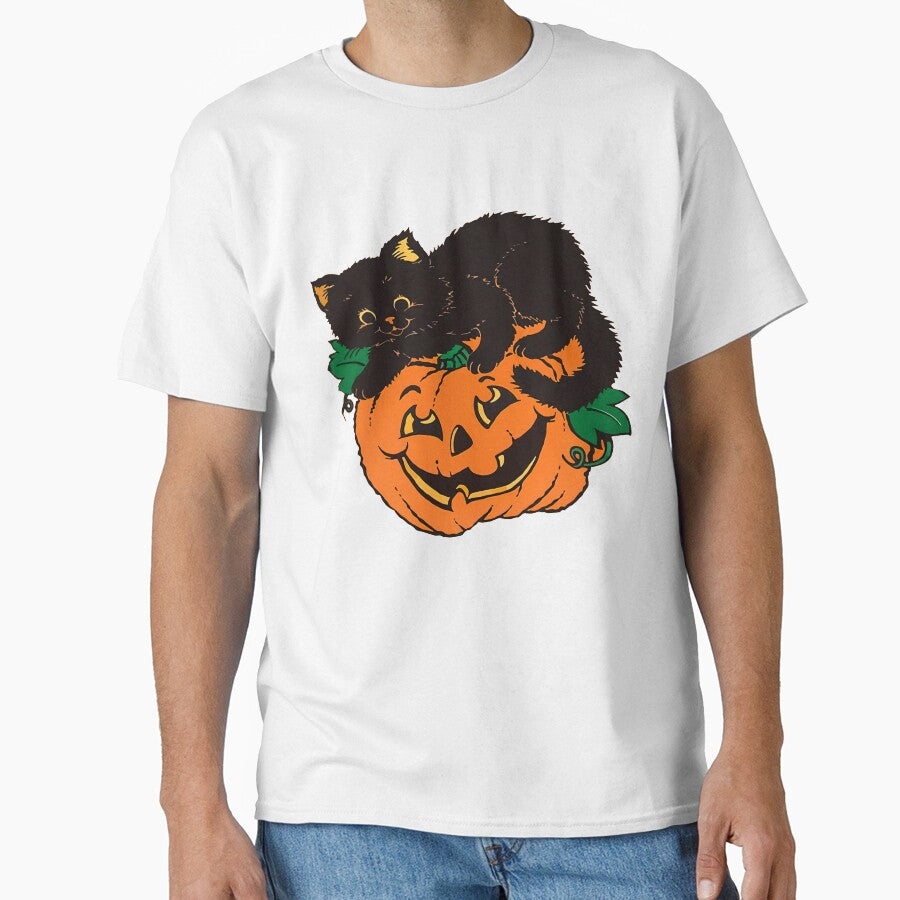 Pumpkin And Black Cat Halloween by tranhungtdu T-Shirts, Hoodie, Sweatshirt | BlankRebels.com (Image 1)