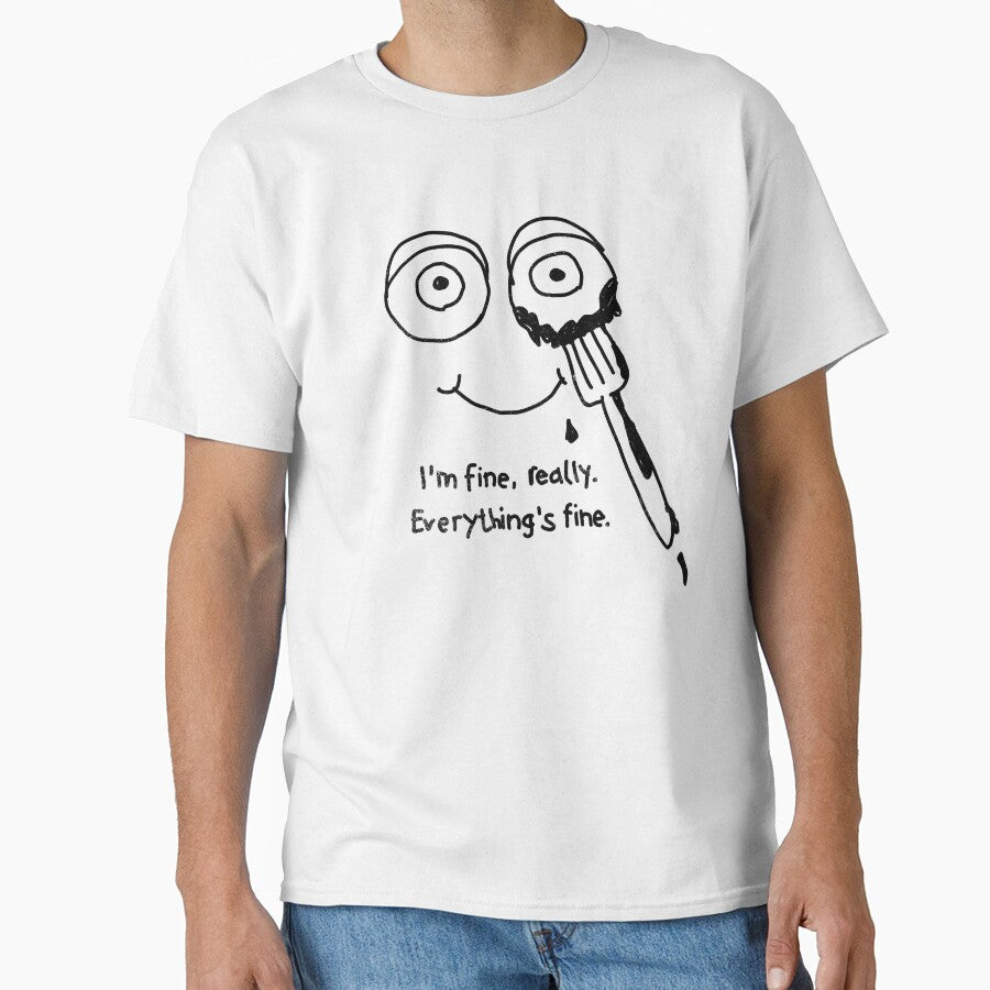 I’m Fine Really Everything’s Fine Mental Health Grunge Doodle by RealLifeMerchies