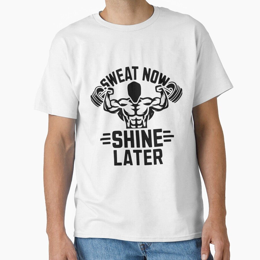 Sweat Now Shine Later Fitness Motivation by ArtByYunus T-Shirts, Hoodie, Sweatshirt | BlankRebels.com (Image 1)