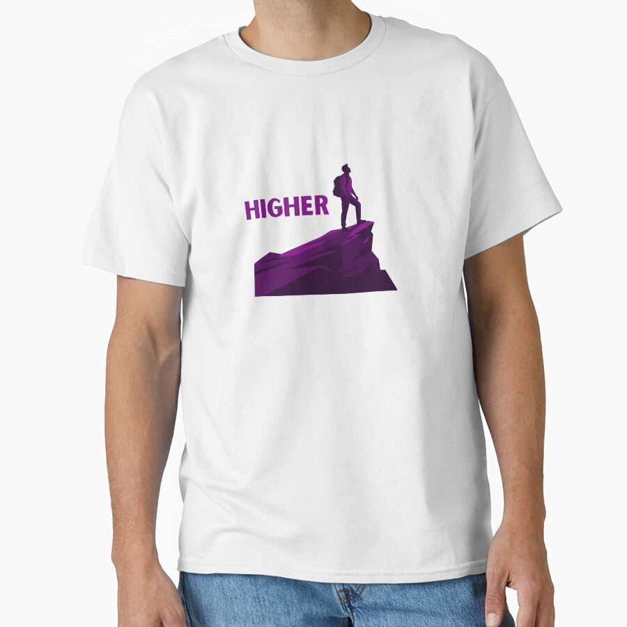 Mountain hiker at the top of the mountain by Chris-graphics-art T-Shirts, Hoodie, Sweatshirt | BlankRebels.com (Image 1)