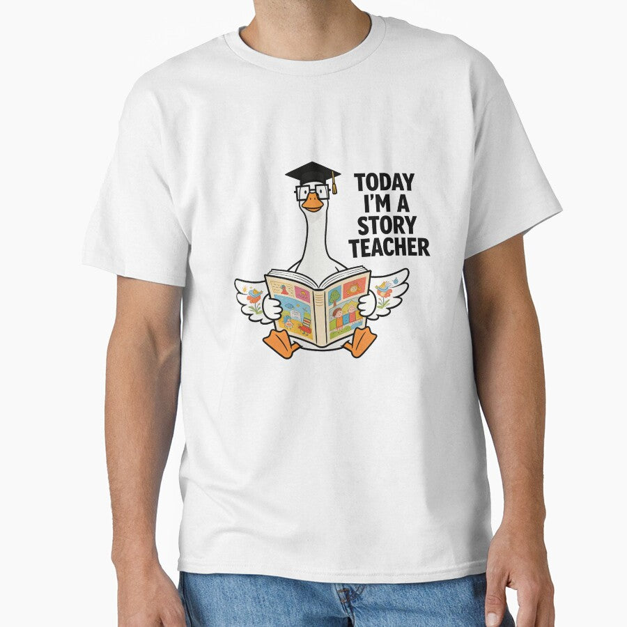 Story Teacher Goose – Cute Reading Teacher Design by truongloc246 T-Shirts, Hoodie, Sweatshirt | BlankRebels.com (Image 1)