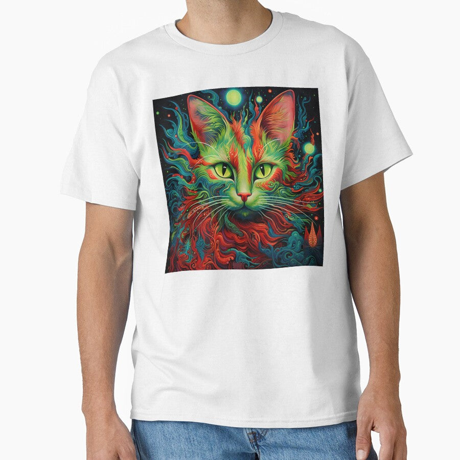 Trippy holiday cat print by dcrc T-Shirts, Hoodie, Sweatshirt | BlankRebels.com (Image 1)