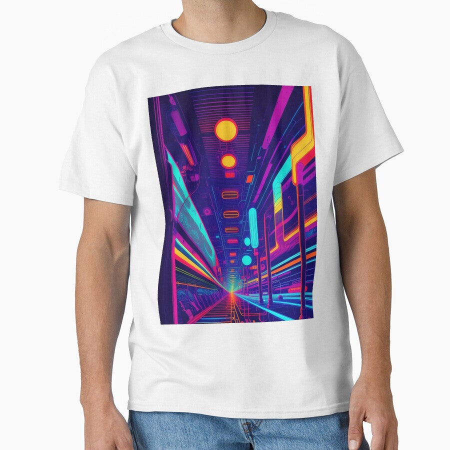 Digital Pulse City Abstract Print by Esterlane T-Shirts, Hoodie, Sweatshirt | BlankRebels.com (Image 1)