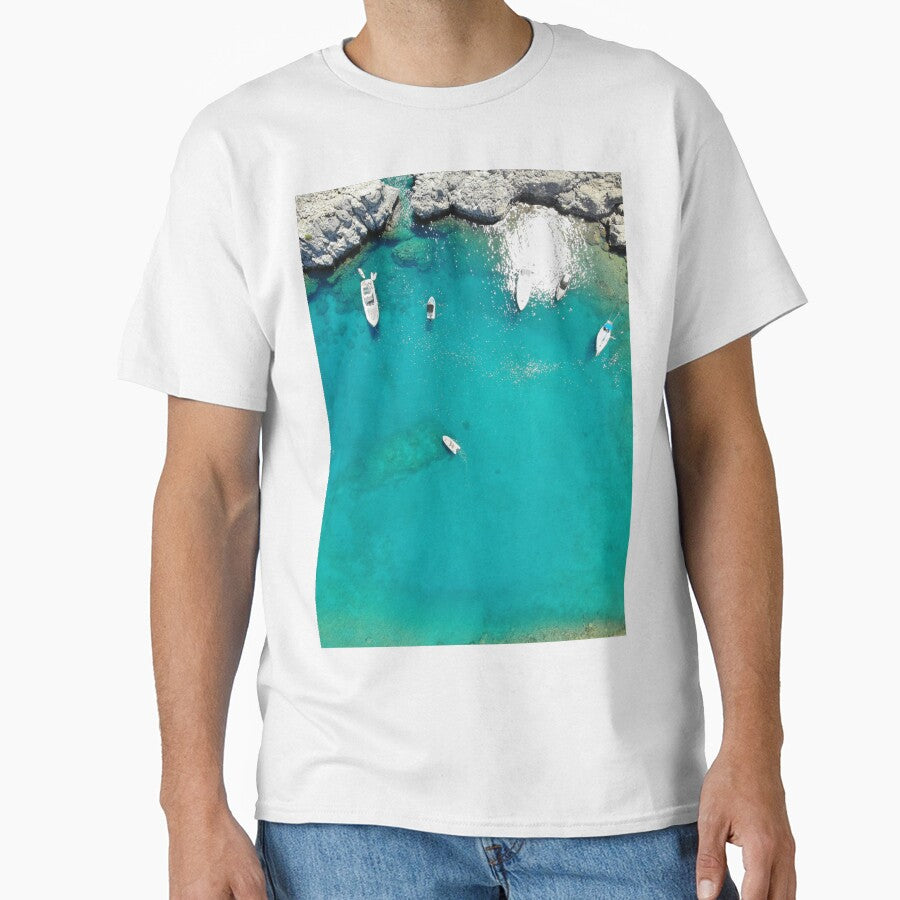Tropical Ocean, Boats Sailing by newburyboutique T-Shirts, Hoodie, Sweatshirt | BlankRebels.com (Image 1)