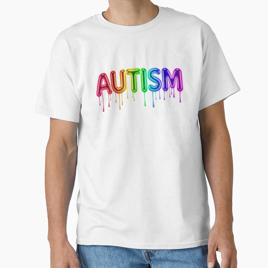 Autism Rainbow Drip Balloon Lettering Pride by TheNeuroVerse T-Shirts, Hoodie, Sweatshirt | BlankRebels.com (Image 1)