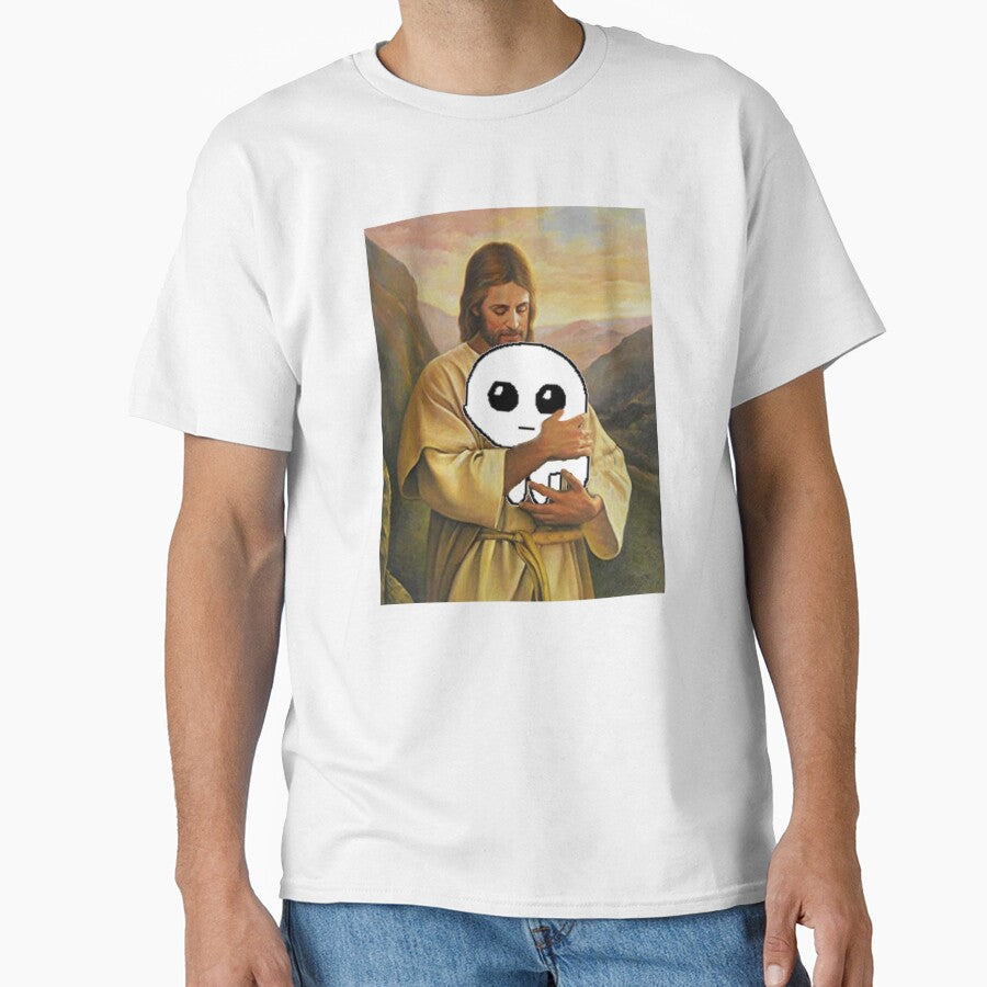 jesus holding autism creature tbh creature by yugiohcerealbox T-Shirts, Hoodie, Sweatshirt | BlankRebels.com (Image 1)