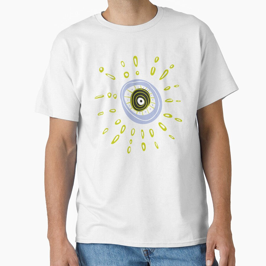 Greek mati no.3 geometric sun | Cherry red background by Lena Morf T-Shirts, Hoodie, Sweatshirt | BlankRebels.com (Image 1)