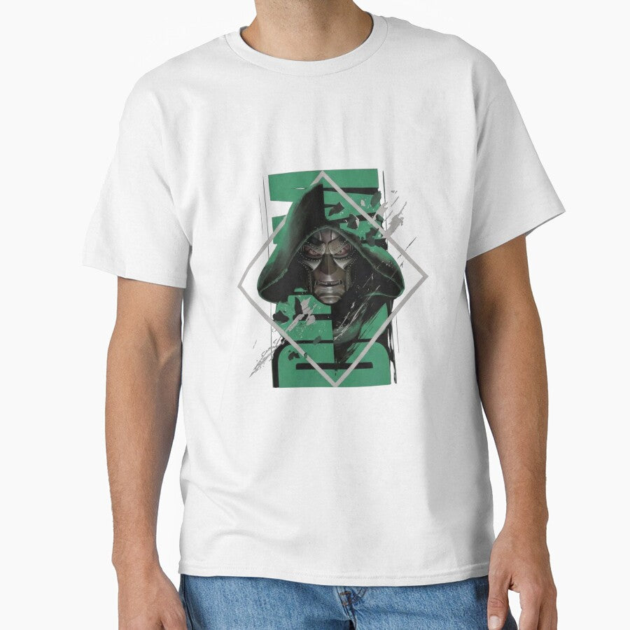 Emerald Doom – Hooded Villain Mask Abstract Art by Desinghouse2317 T-Shirts, Hoodie, Sweatshirt | BlankRebels.com (Image 1)