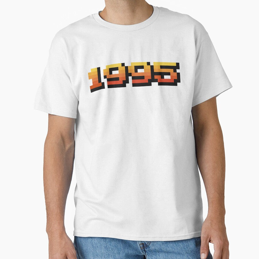 Retro arcade videogame font from 1995 T-Shirt by goatboyjr Hoodie, Sweatshirt | BlankRebels.com (Image 1)
