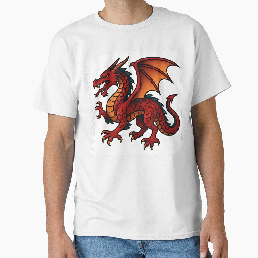 Fierce Red Fire Dragon by Amr Siam T-Shirts, Hoodie, Sweatshirt | BlankRebels.com (Image 1)